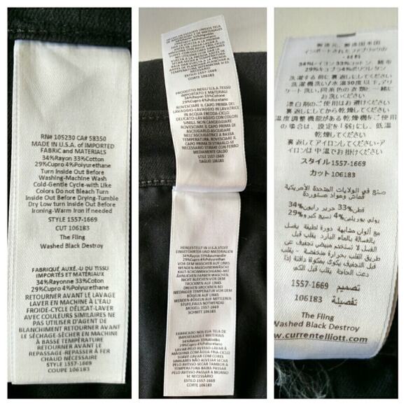 Current/Elliott The Fling Jean - Size 28 - NWT - Picture 8 of 8